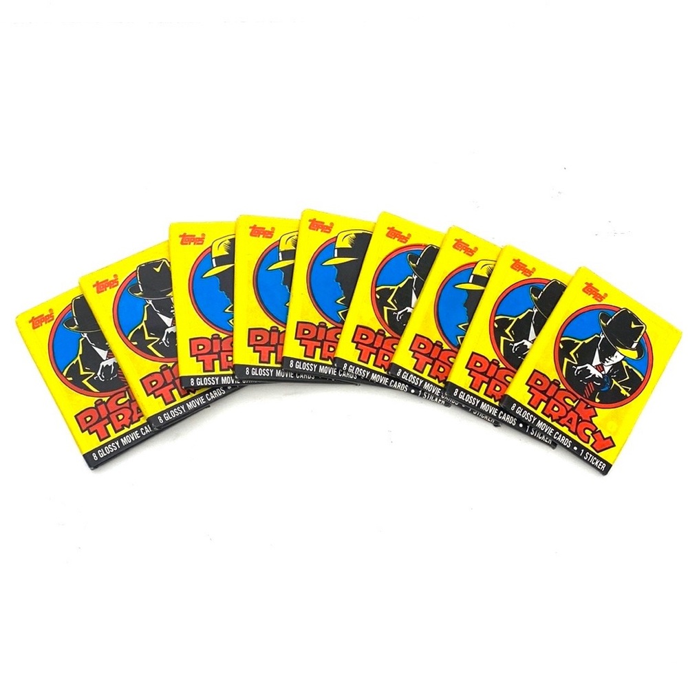 Vintage 1990 Dick Tracy Trading Card Wax Packs Bundle (9 Packs)